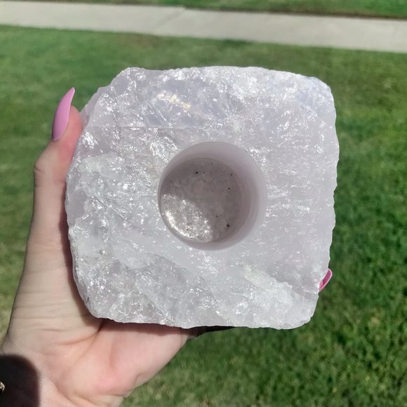 Rose Quartz Candle Holder💕 - Picture 5 of 6